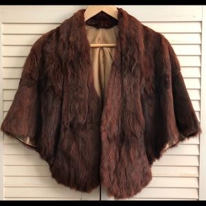 Skinner Vintage 1960’s Genuine Mink Fur Stole/Shrug—with pockets!